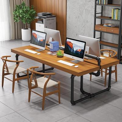 American style loft Solid wood desk Industry Fengshui Staff member Training Table Meeting Room computer to work in an office negotiating table