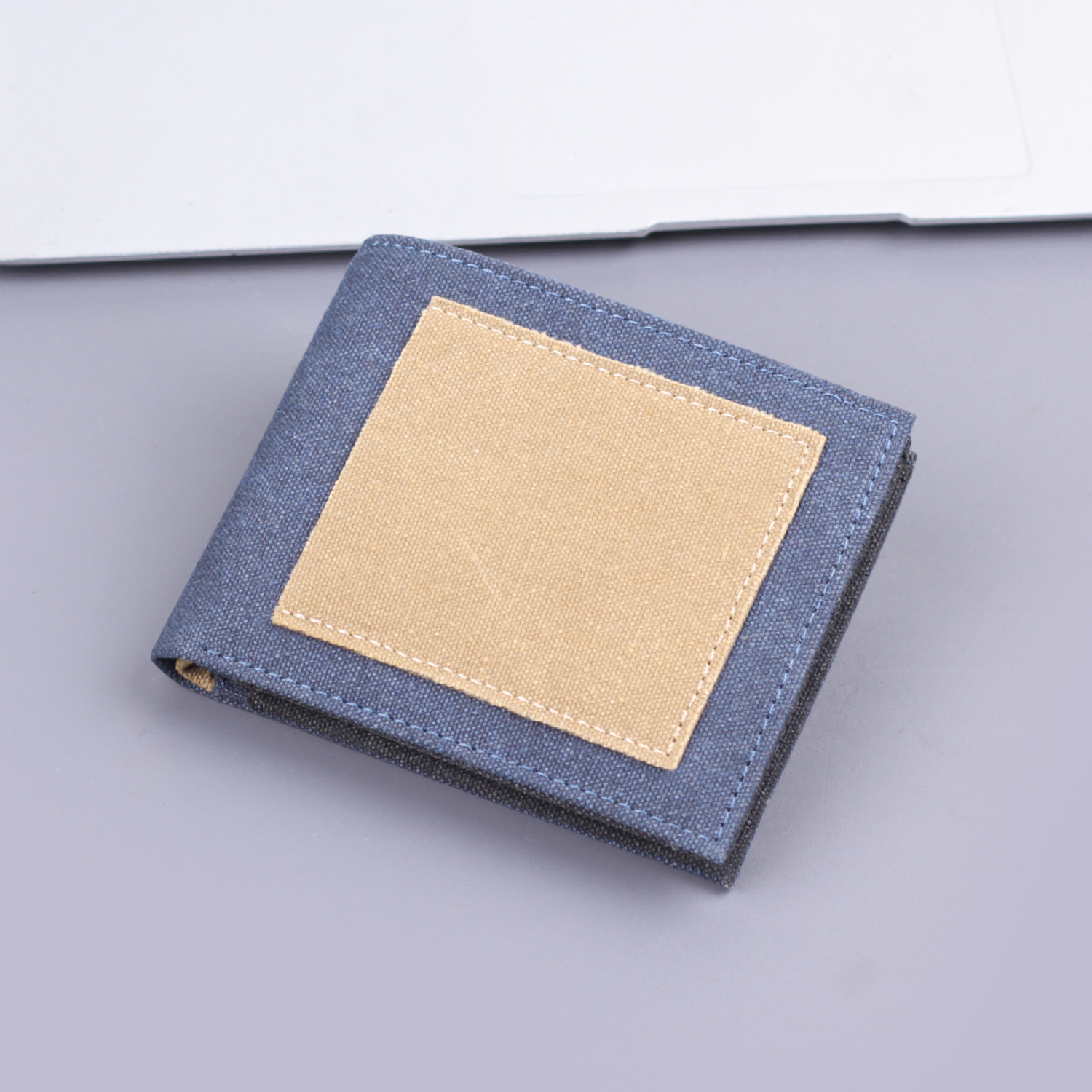 Bolso de lona para hombres bolso de dólares corto bolso de jeans para hombres bolso de tarjetas para hombres en una cartera para hombres