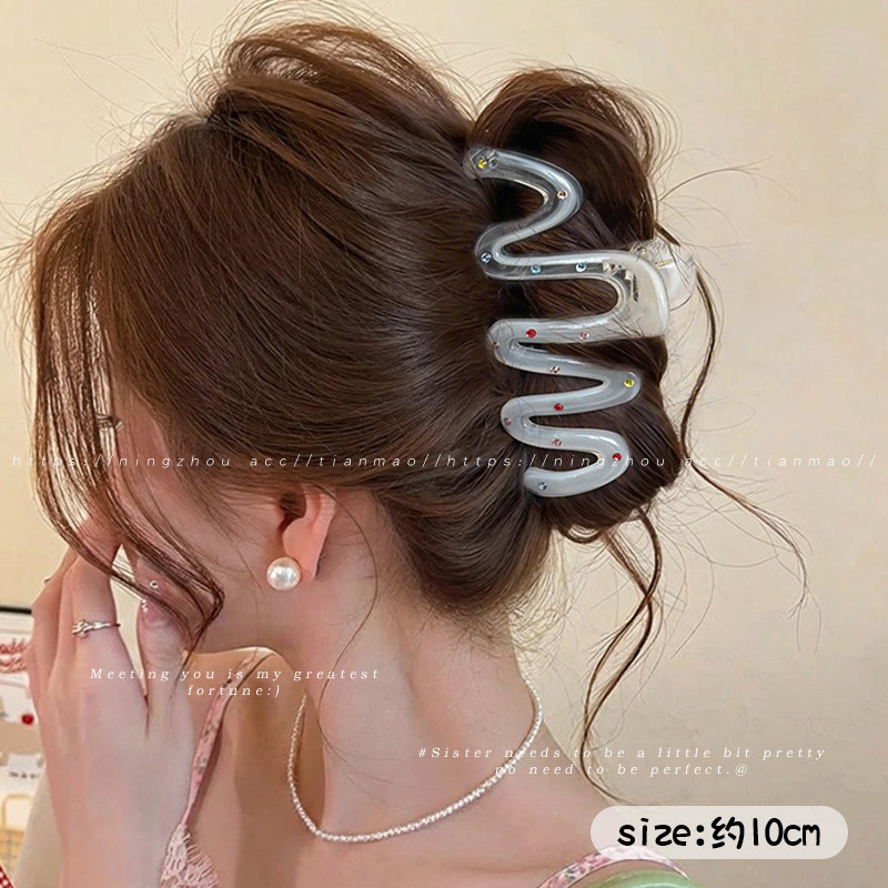 2026 nuevo clip de agarre de alto nivel lindo coreano cabeza trasera clip de cabello toque de cabello gran exquisito clip de tiburón clip de cabello image 219