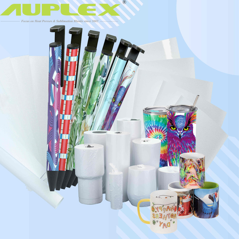 热升华热缩膜直升杯车载杯水杯圆珠笔热转印logo 奶白色PET收缩膜