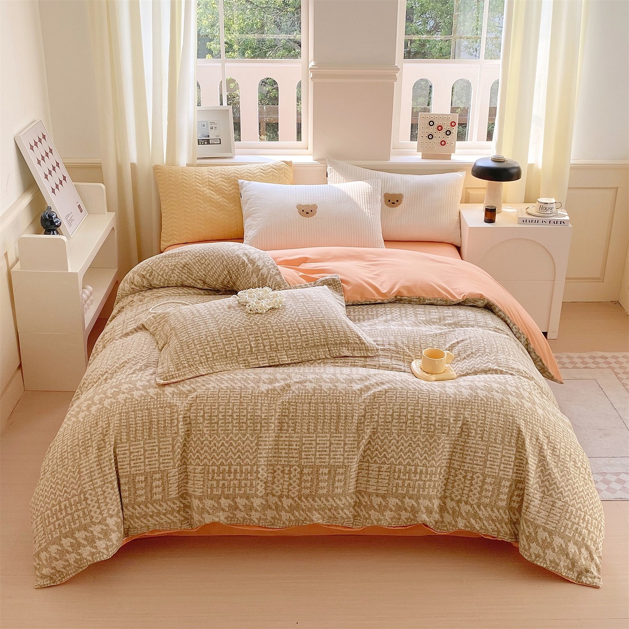 Nueva cubierta de edredón de estilo chino una sola pieza para comprar una sola pieza más gruesa de lana molida otoño invierno calor al por mayor cubierta de edredón de algodón una sola pieza