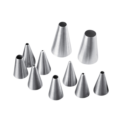 304 stainless steel round writing nozzle, small, medium and large size cake cookie cream nozzle, baking decoration tool