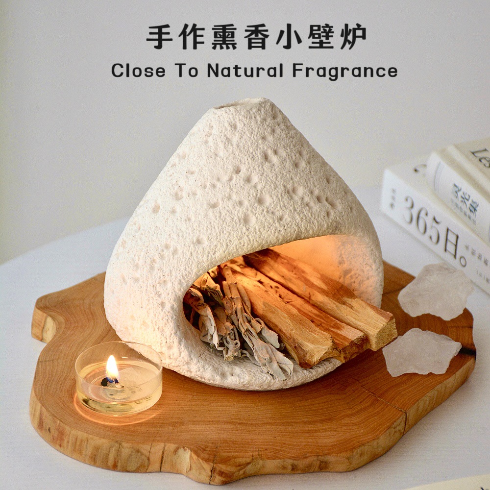 秘鲁圣木壁炉小众高级香薰炉冥想瑜伽薰衣草鼠尾草净化消磁熏香炉