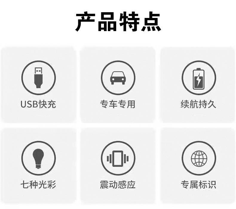 Car a4l/a6l/q3 triangle window atmosphere light-emitting interior decoration intelligent circular multi-mode control modification
