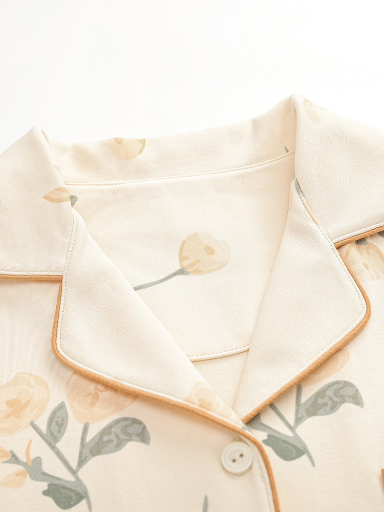 2023 nuevo pijama de primavera y otoño de las mujeres 100% puro algodón neto rojo estilo manga larga ropa de abrigo de primavera y otoño desgaste del hogar