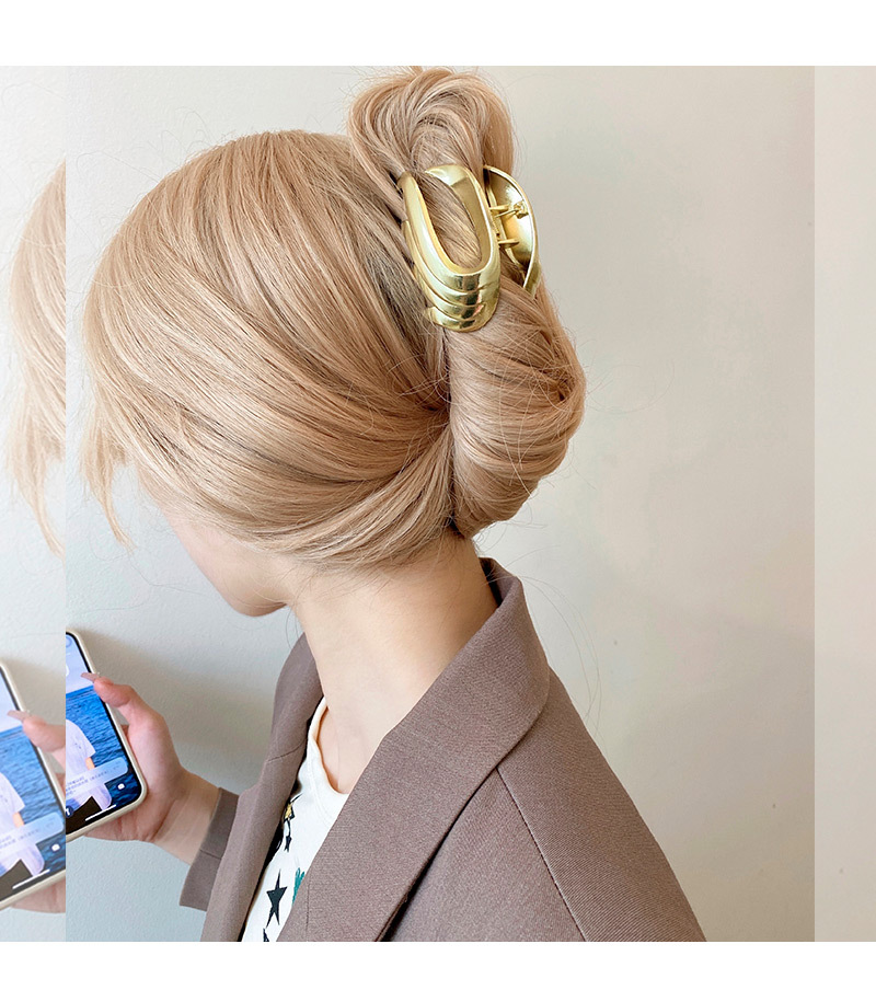 33g Weight Hair Claws Hair Accessories Type 1 Piece Quantity Holiday, Daily Occasion Alloy Material Solid Color Pattern All Seasons Season Women's Gender Plating Design Vacation, Simple Style Style Vacation Simple Style Women's Solid Color Alloy Plating Hair Claws