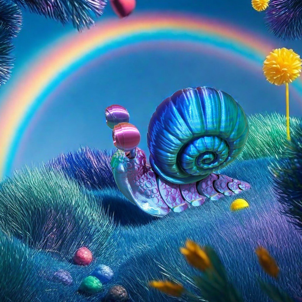 Movable Joint Snail Decompression Toy Model Ornaments Desktop Decoration 3D Printing One Piece Drop Shipping Wholesale Stall