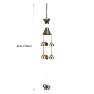 Home Accessories Retro Butterfly Metal Bell Wind Chime Family Outdoor Space Decorative Wall Decoration Cross-Border Retro Style
