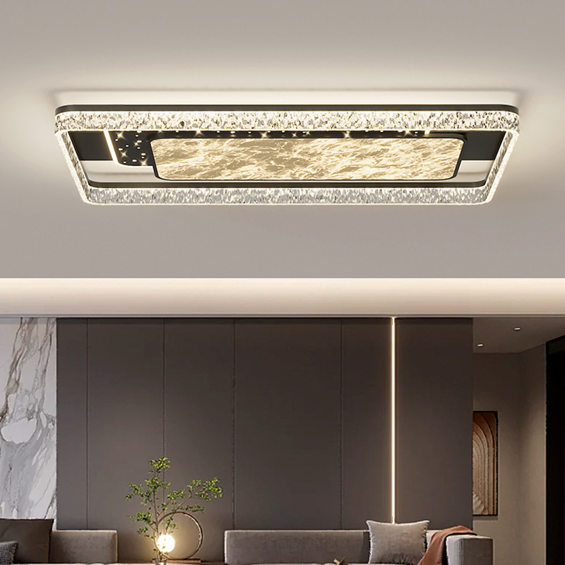 2025 nueva lámpara de sala de estar moderna y sencilla atmósfera ligera y lujosa alta sensación de comedor lámpara de dormitorio casa completa