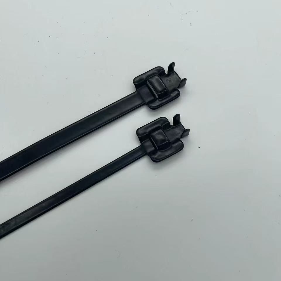 厂家直销浸塑不锈钢扎带6.4*152 汽车扎带绝缘防割伤耐腐蚀金属带