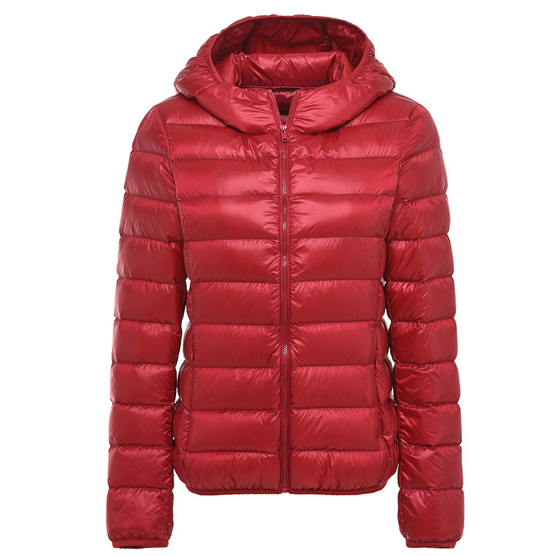 Wholesale 2026 Winter New Plus-Size Women's Hooded down Jacket Short Ultra-Thin Fashionable Lightweight Coat for Plus-Size Women