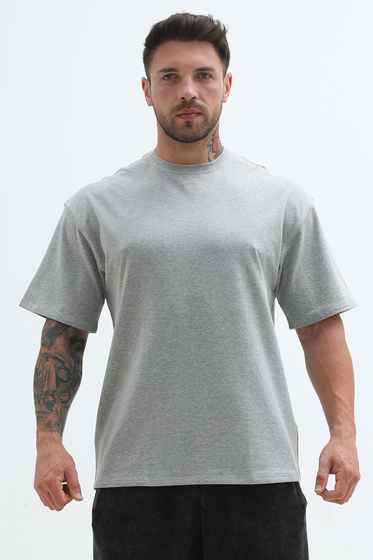 アメリカの流行のメンズゆったりオーバーサイズドロップショルダーTシャツ、特大サイズPulsメンズフィットネスコットン速乾Tシャツ|undefined