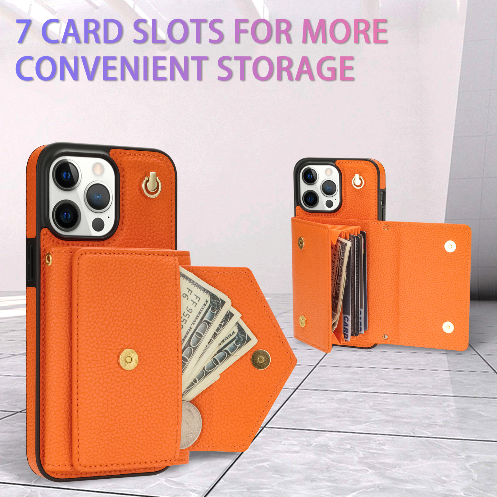 Retro Solid Color Pu Leather   Phone Cases display picture 13