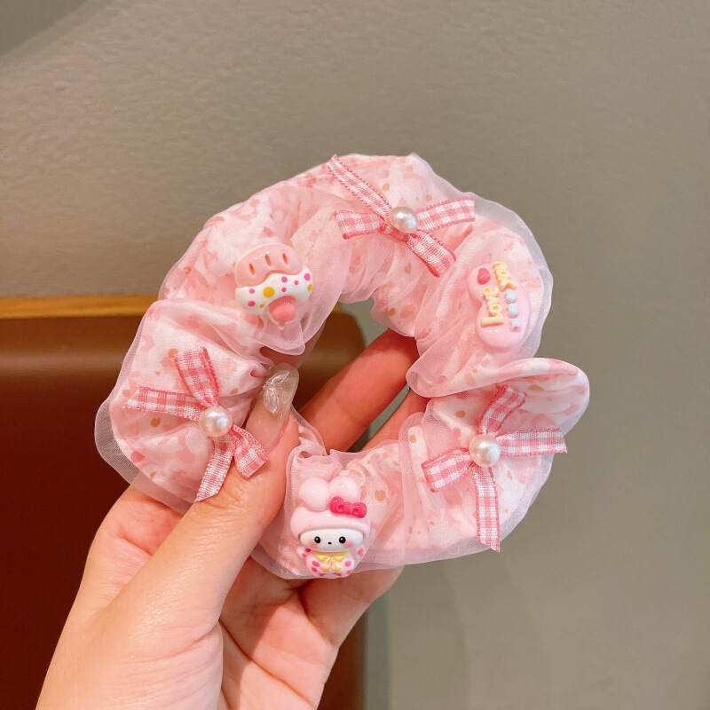 子供用の新しいお尻のヘアゴム、女の子用のかわいいクロミヘアロープ、髪を傷つけず、弾力性があり、赤ちゃんのポニーテールゴムバンド|undefined