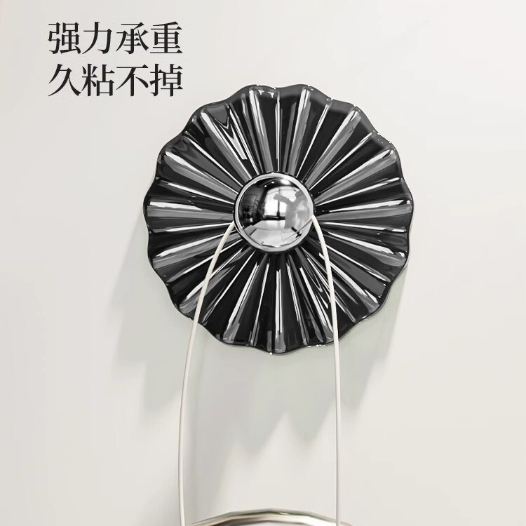 花瓣挂钩免打孔粘胶无痕粘钩强力承重卫生间浴室玄关门挂毛巾钥匙|undefined