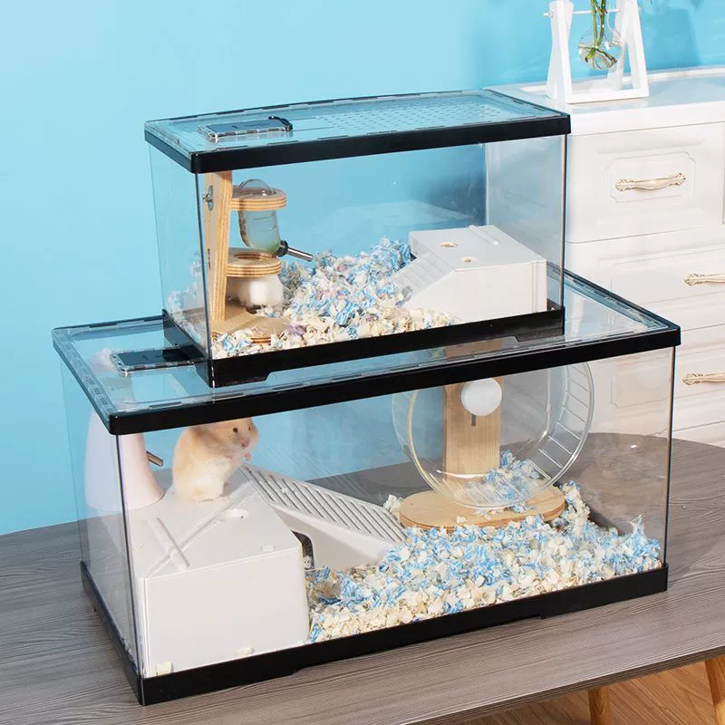 Клетка хомяка золотого медведя специальная акриловая прозрачная большая начинающая двухслойная домашняя клетка для домашних животных Бесплатная доставка
