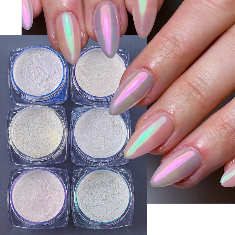 Cross-Border 6-Color Aurora Powder Moonlight Shell Powder Nail Art Glitter Set Reflective Pearlescent Powder Fine Powder Nail DIY Decoration Cross-Border 6-Color Aurora Powder Moonlight Shell Powder Nail Art Glitter Set Reflective Pearlescent Powder Fine Powder Nail DIY Decoration
