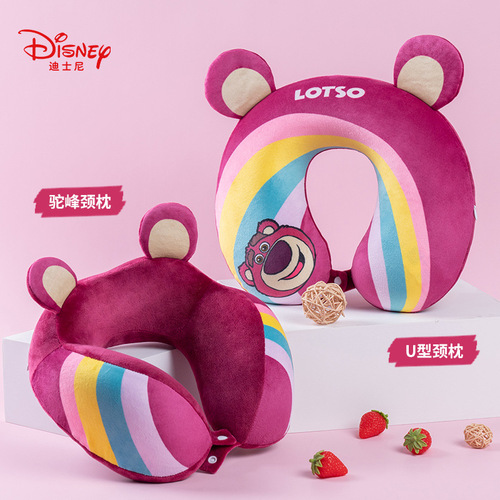 Genuinely authorized Strawberry Bear Mickey Mouse Donald Duck Daisy U-shaped pillow neck pillow nap nap gaming neck