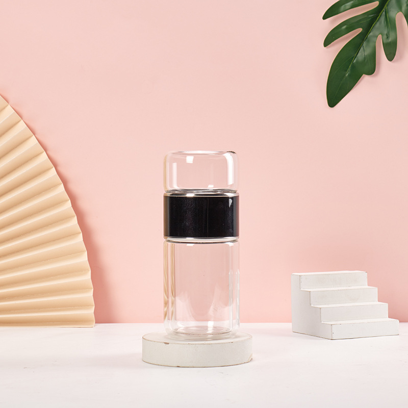 Nuevo transparente té separación vidrio hogar Oficina aislado taza de agua portátil hombres y mujeres té regalo