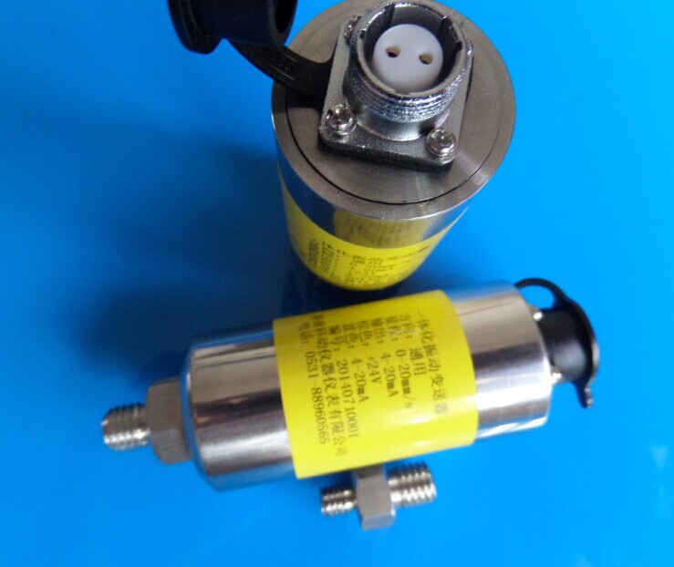 电机测震传感器一体化振动变送器输出两线制4-20mA震动振动传感器