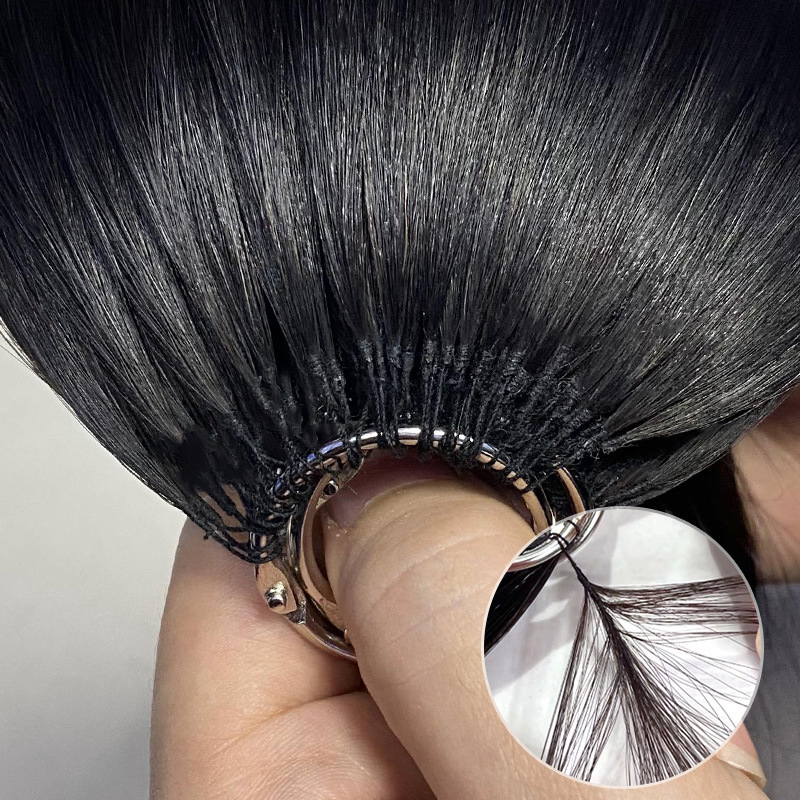 Drawstring Original Braided Hair Feather Extensions, Original Braided Hair for Women, No-Fold Long Straight Hair, Real Human Hair, Full Real Human Hair Wig
