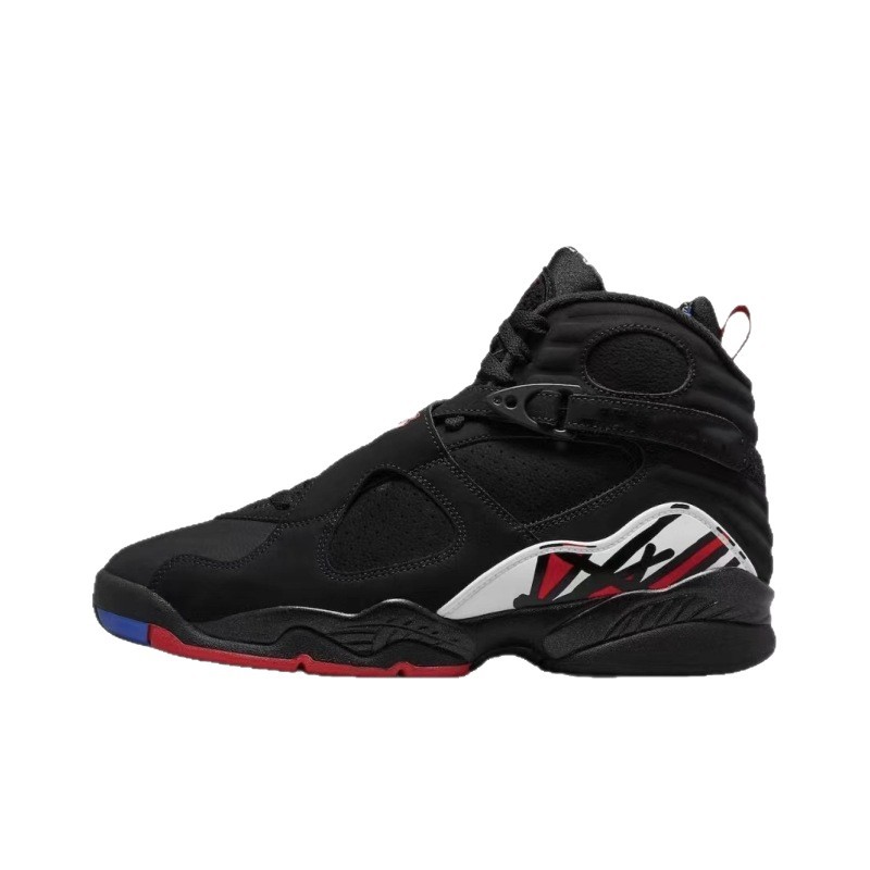 Putian zapatos AJ8 playoffs high-end Joe8 todas las estrellas negras y rojas parejas deportivas casuales zapatos de baloncesto masculino y femenino transfronterizos