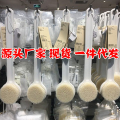 日式无印长柄洗澡刷刷后背搓澡搓泥良品沐浴刷软毛尼龙搓背刷清洁