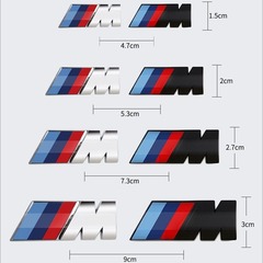 BMW M 車のラベルロゴ 5 シリーズ M3 M5 X1M X3M X6 メタル車のステッカーリアテールラベルに適しています。