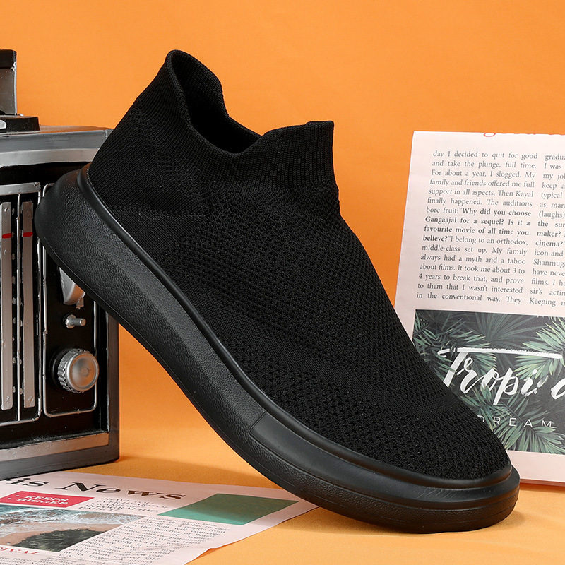 Lightweight Soft-Soled Slip-On Men's Shoes 45 Four-Season Cushioning Sports Walking Shoes Export Large Size Socks Shoes