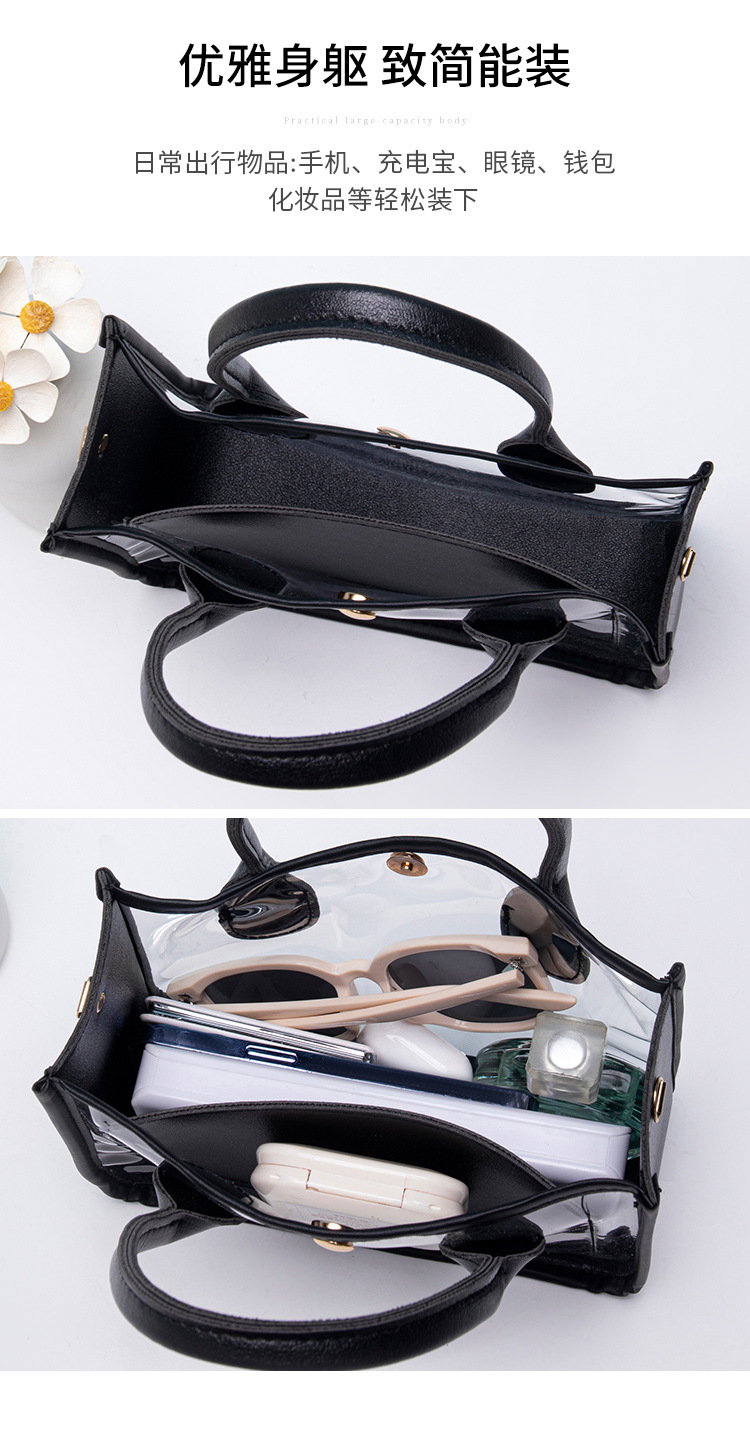 Mujeres Medio PVC Color Sólido Ropa De Calle Cuadrado Hebilla Magnética Bolso Bandolera display picture 3