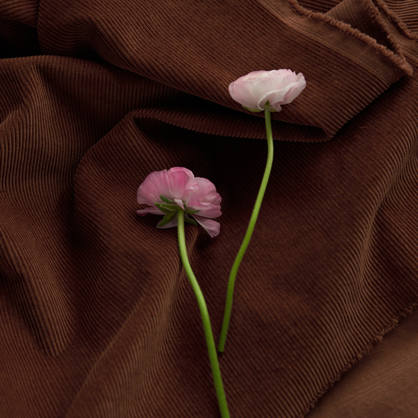 【茶棕色】秋冬加厚高密砂洗全棉灯芯绒衬衫裤子风衣外套服装面料