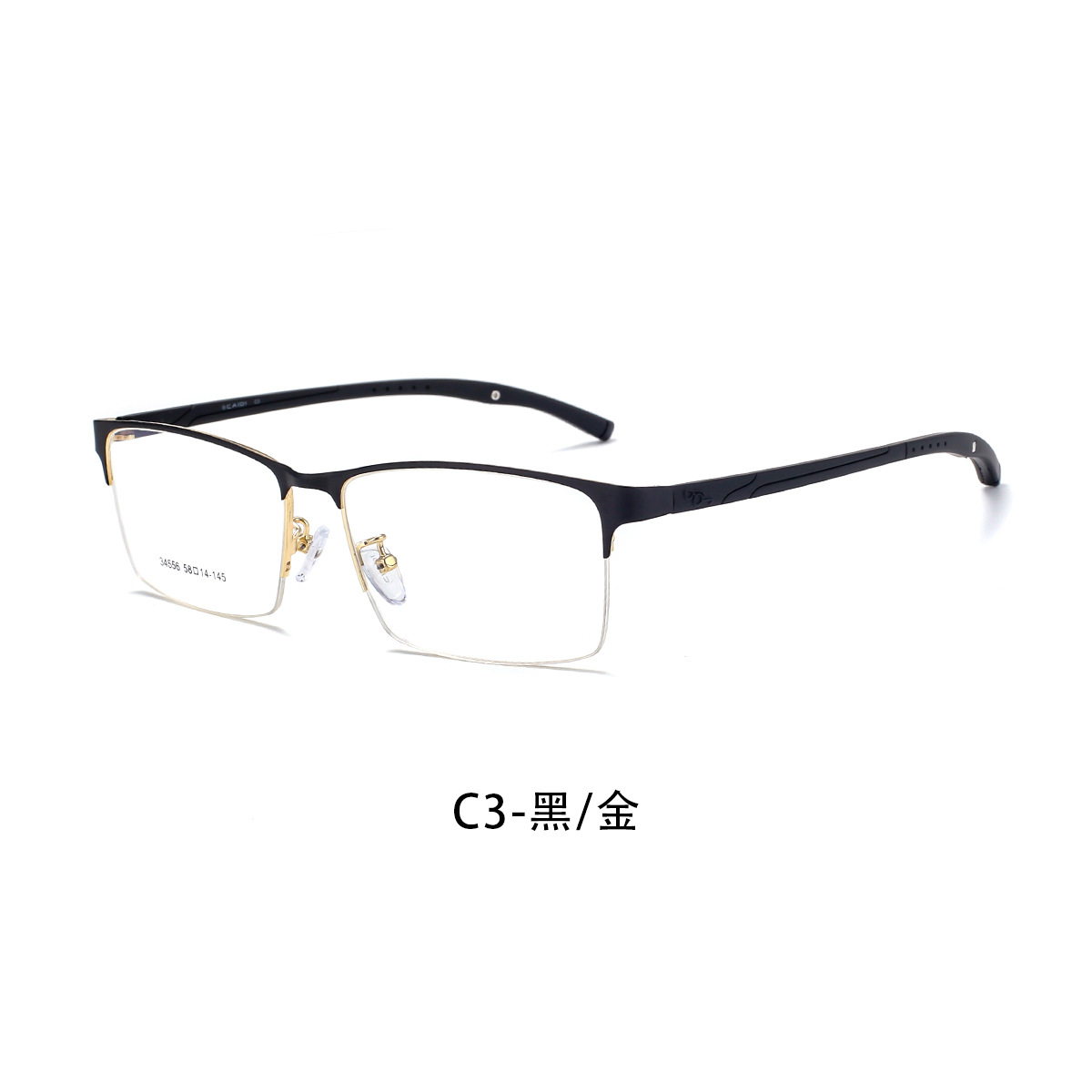 Negocio casual hombres deportes aleación ajustable gafas marco plástico acero Piernas Sin cara clip gafas Danyang venta al por mayor