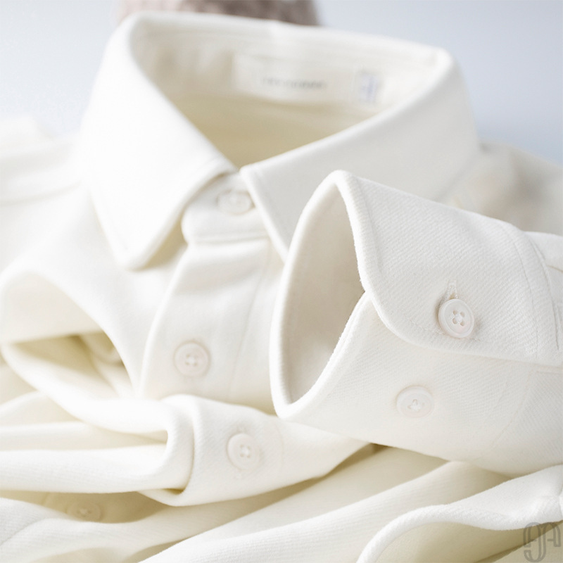 Warm Heart Choice ~ Warm Double Scrub Long Sleeve Shirt Men's Slim Fit Flannel Shirt Men's Winter Thick