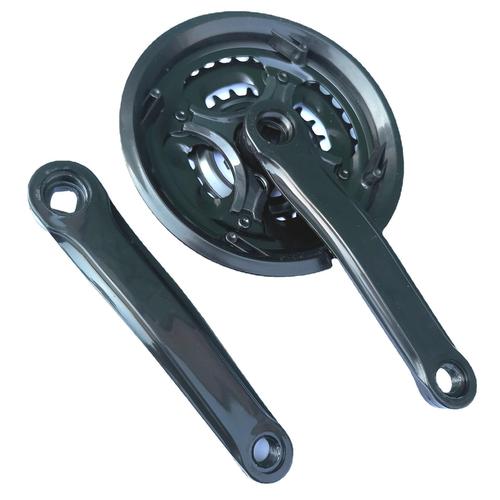 Mountain bike crankset 152170 plastic-coated bicycle accessories wheel disc 42T48T three-piece speed square hole crank accessories