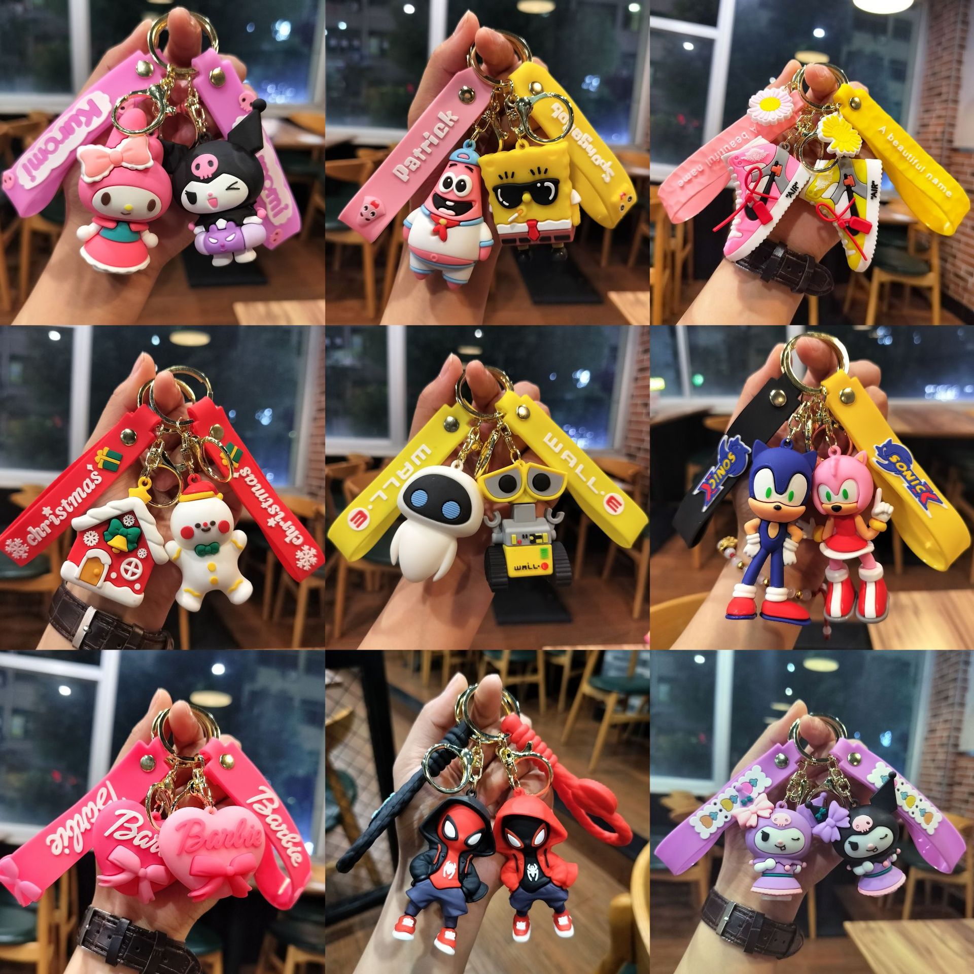 夜市摆摊卡通钥匙扣挂件挂饰包包配饰儿童玩具夜市摆摊小商品批发