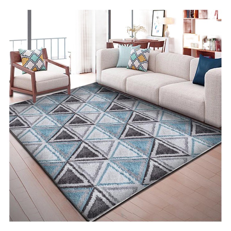 Moderno nórdico simple patrón geométrico europeo salón sofá dormitorio mesa de café alfombra piso completo lavado