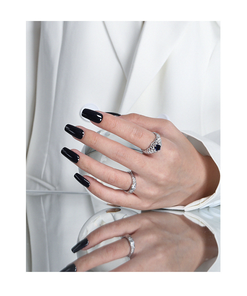 Solid Color Pattern All Seasons Season Women'S Gender 925 Sterling Silver Artificial Gemstones Solid Color Rings