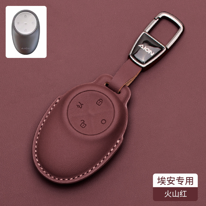 아이안 티라노사우루스 렉스#A형 사각버클-가죽키커버 [볼케이노레드]