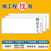 600x1200厂家直发光集成吊顶天花灯平板灯工程大面板灯