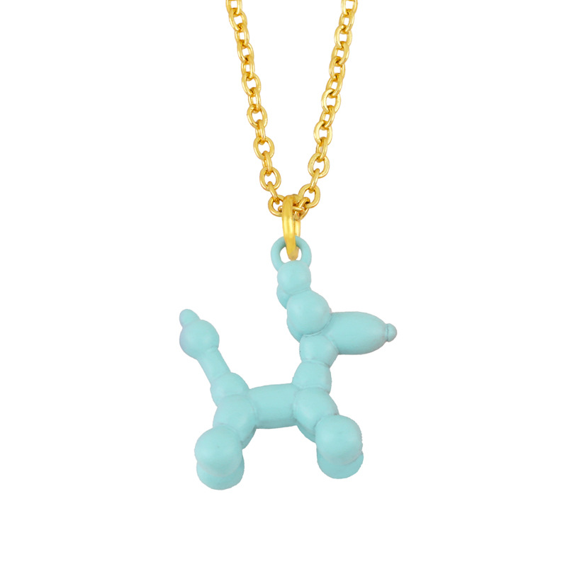 wholesale simple solid color puppy shape pendant necklace Nihaojewelry