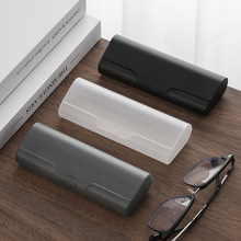 塑料眼镜盒子透明款老花镜收纳盒黑色厂家批发墨镜盒近视眼睛盒