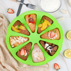 Wholesale Baking Tools Food-Grade Silicone 8-Hole Thick Non-Stick Muffin Cake Pan Pizza Plate