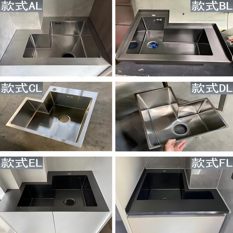 Professional production of all kinds of 304 stainless steel balcony wash basin special-shaped kitchen vegetable basin corner Diamond sink Professional production of all kinds of 304 stainless steel balcony wash basin special-shaped kitchen vegetable basin corner Diamond sink
