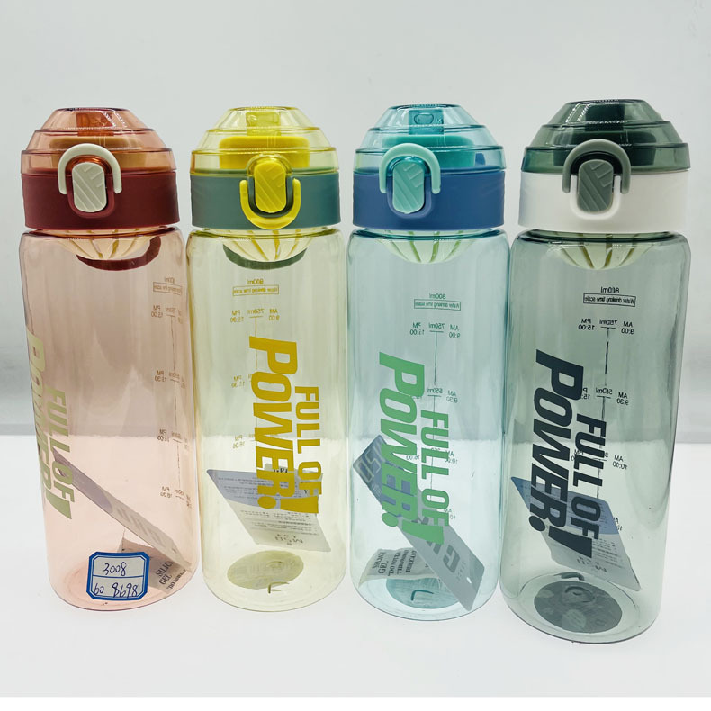 Nueva taza de plástico de verano adulto portátil estudiante bebida directa 950ml con cuerda rebote cubierta estudiante deportes botella de agua