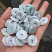 批发缅甸翡翠20mm平安扣吊坠 男女款diy手串挂件翡翠平安扣散件