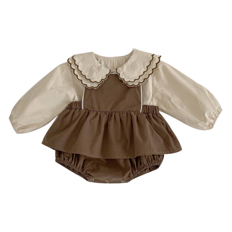 Conjunto de dos piezas de ropa para bebé ins2025, camiseta sin mangas y pelele, elegante y versátil, traje de gateo.