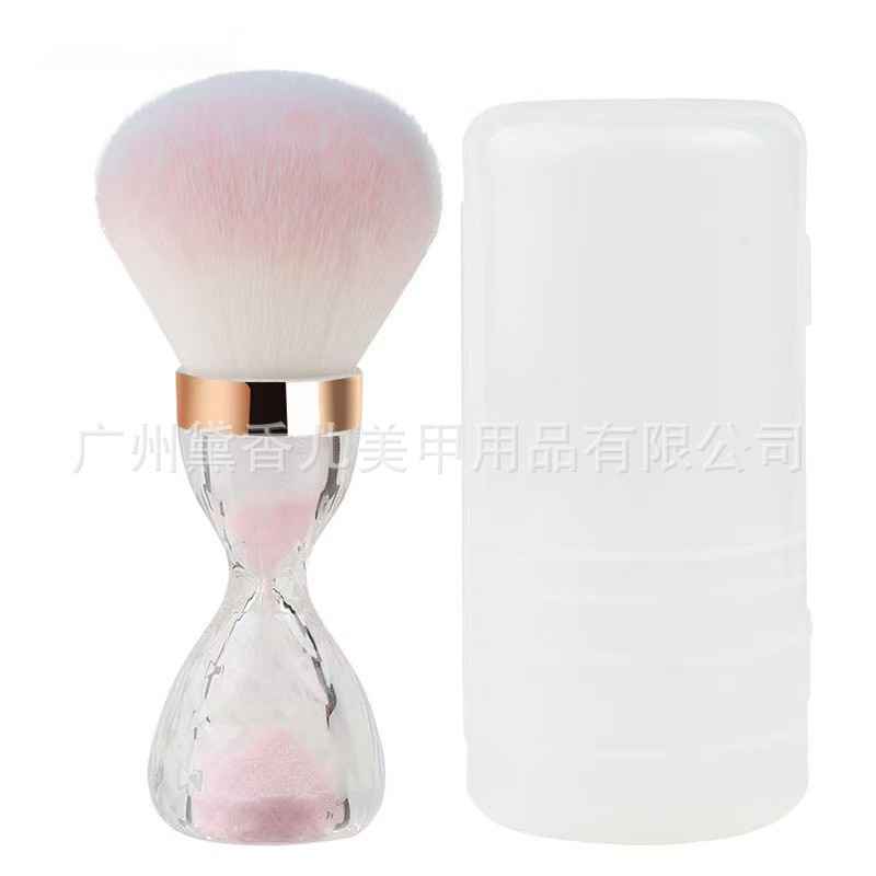 Brocha para Polvo de Manicura y Maquillaje de Nylon Suave para Limpieza de Uñas y Colorete