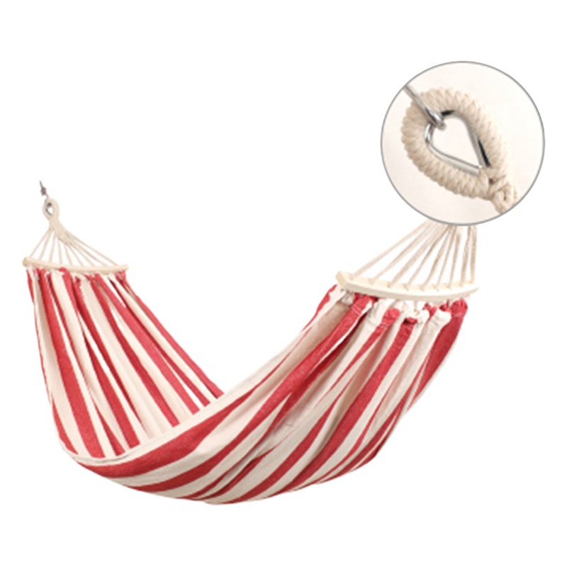 Fuhua hamaca al aire libre Individual Doble columpio estudiante interior dormitorio engrosada lona camping anti-Flip hamaca