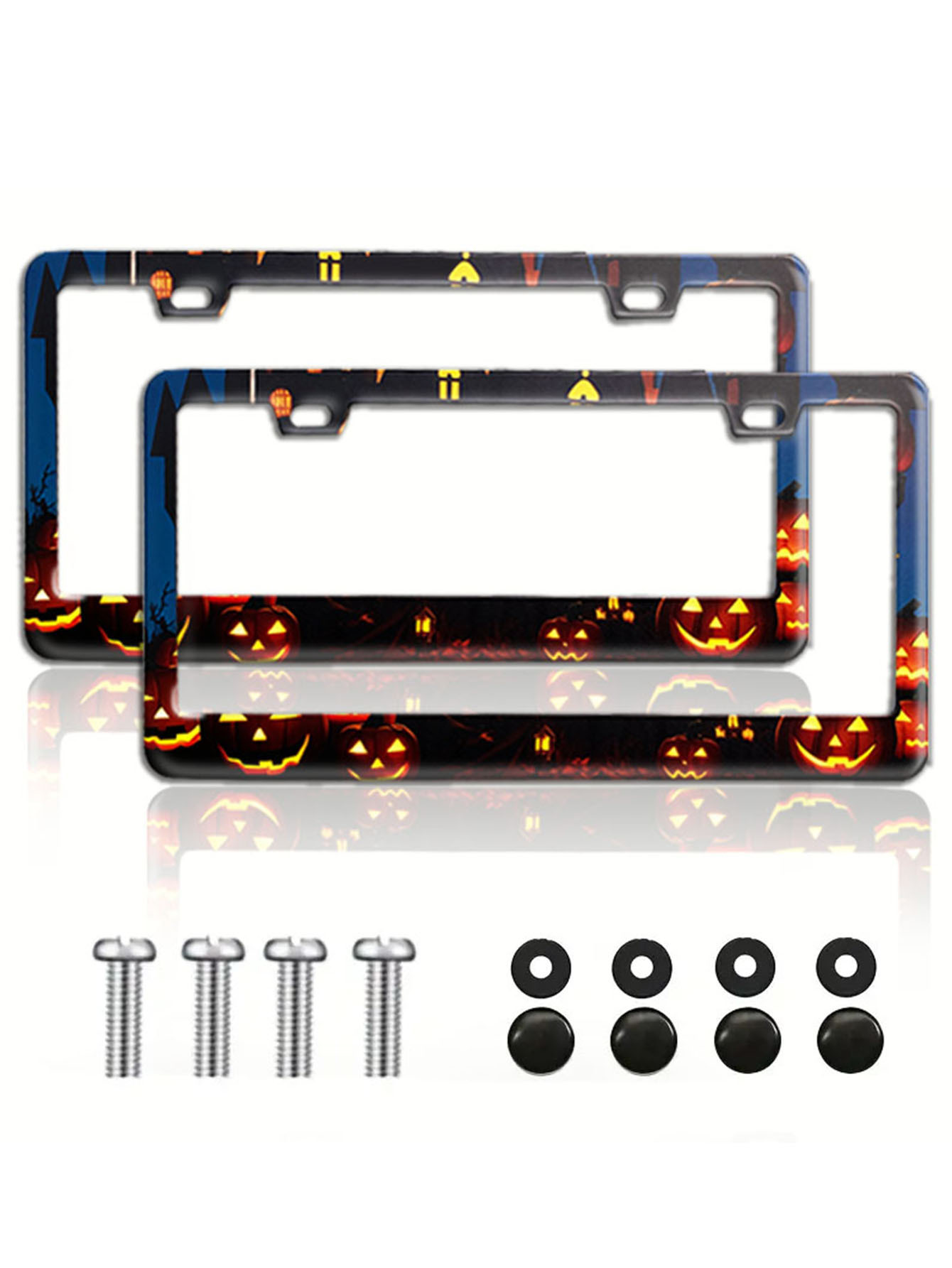 US regulations Halloween license plate frame UV craft pattern license plate frame license plate frame aluminum alloy stainless steel license plate frame