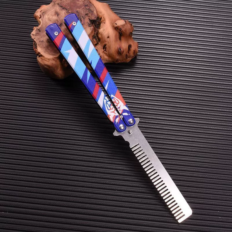 Practice Butterfly Comb Trainer, Hand-Swinging Style, Non-Sharp Trainer, 0.11 kg